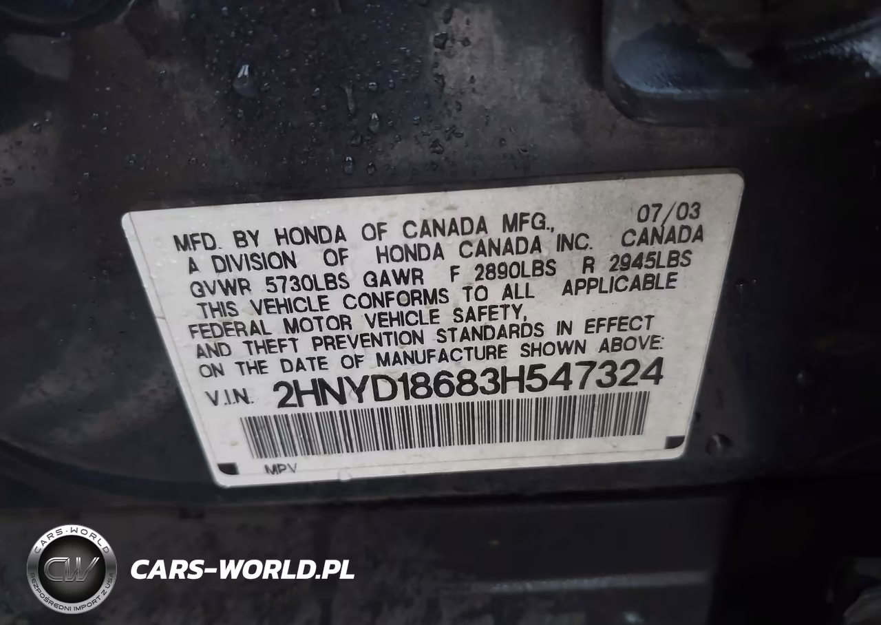 2003 Acura Mdx VIN:2HNYD18683H547324 - 9
