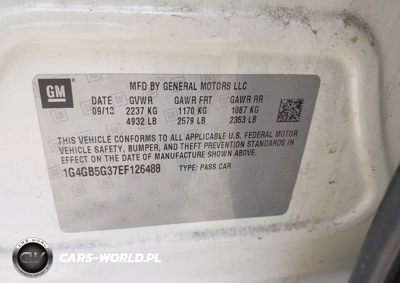 2014 Buick Lacrosse Leather Group VIN:1G4GB5G37EF126488 - 9