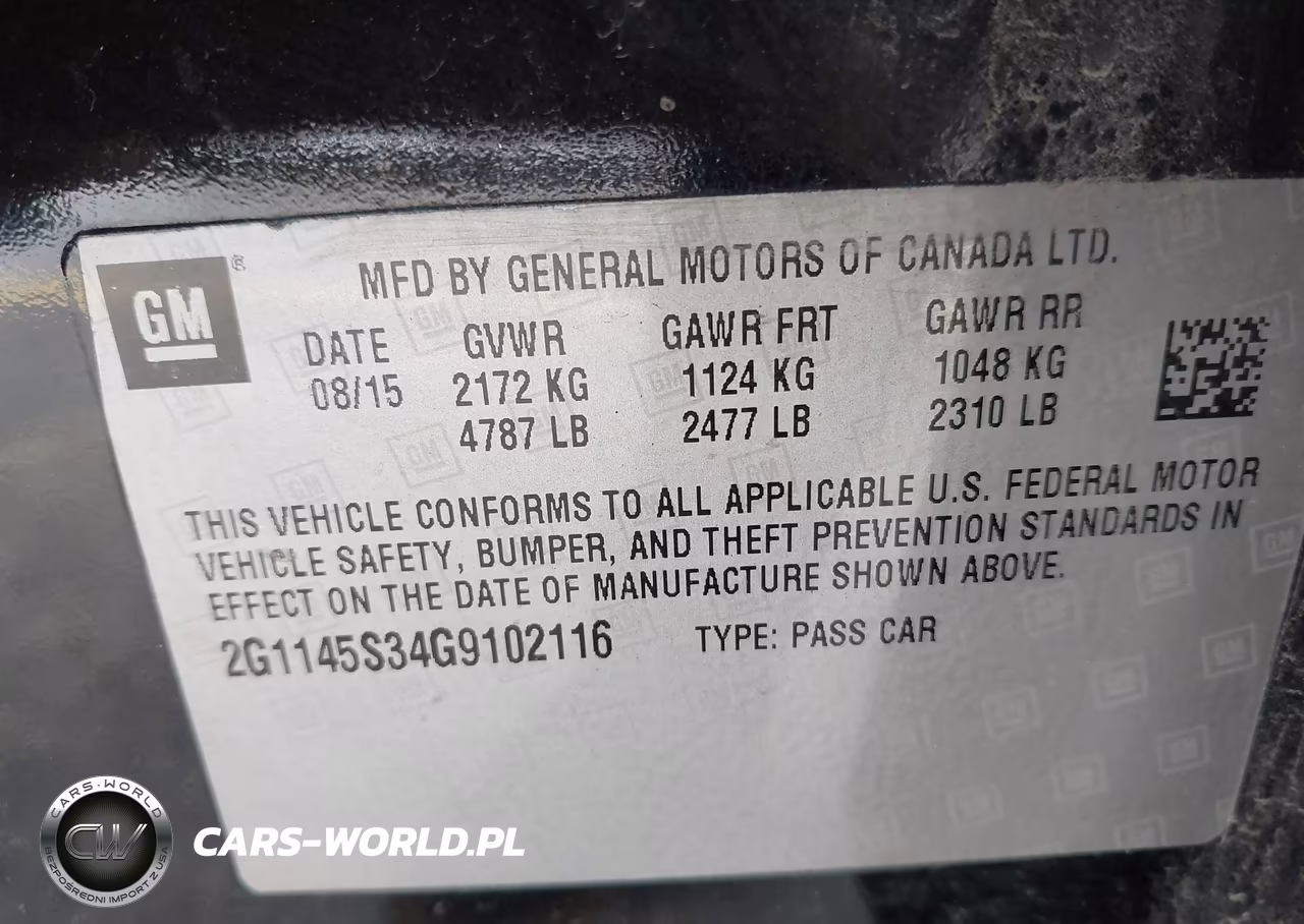2016 Chevrolet Impala 2Lz VIN:2G1145S34G9102116 - 9