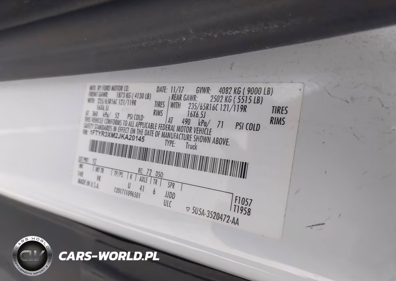2018 Ford Transit-250 VIN:1FTYR3XM2JKA20145 - 9