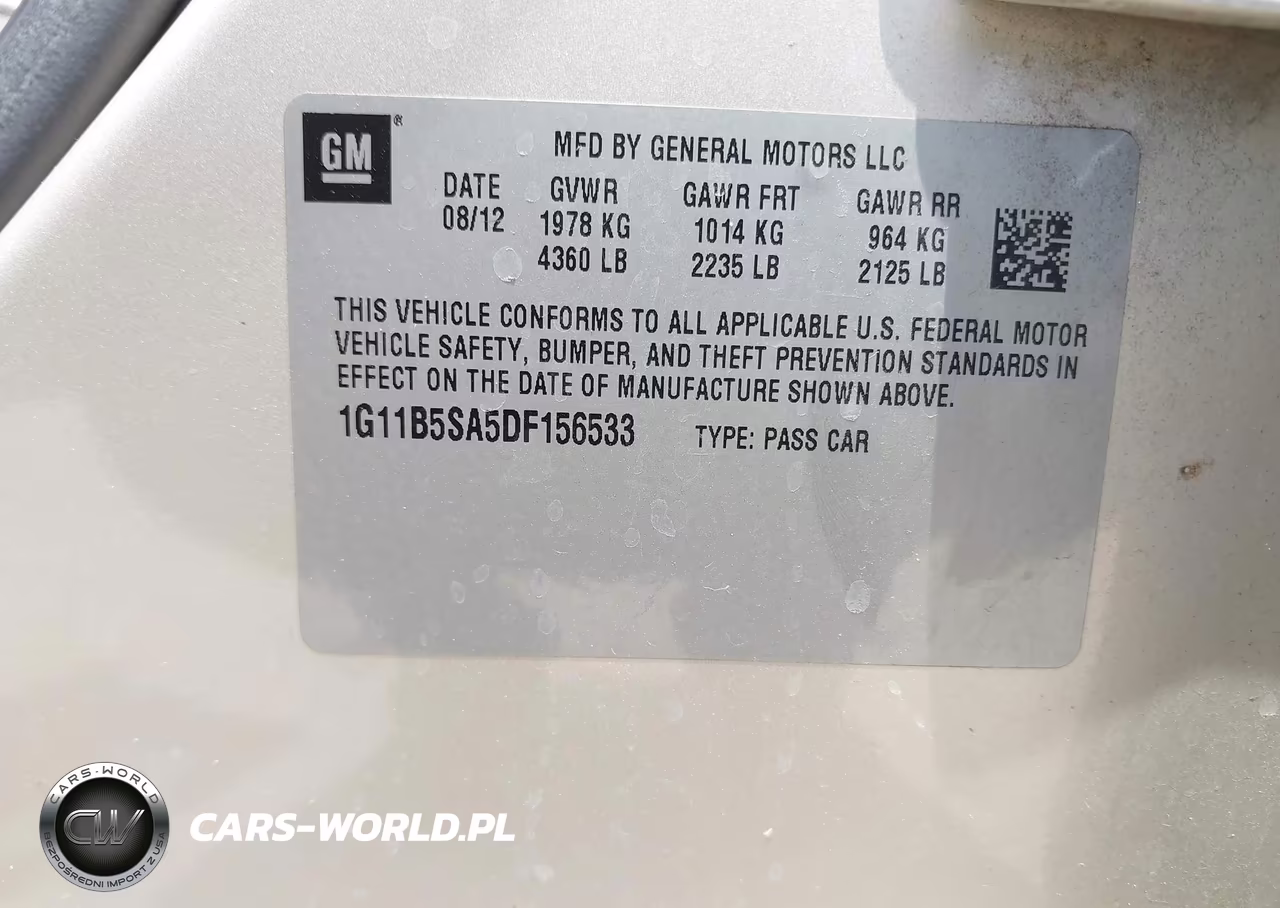 2013 Chevrolet Malibu 1Ls VIN:1G11B5SA5DF156533 - 9