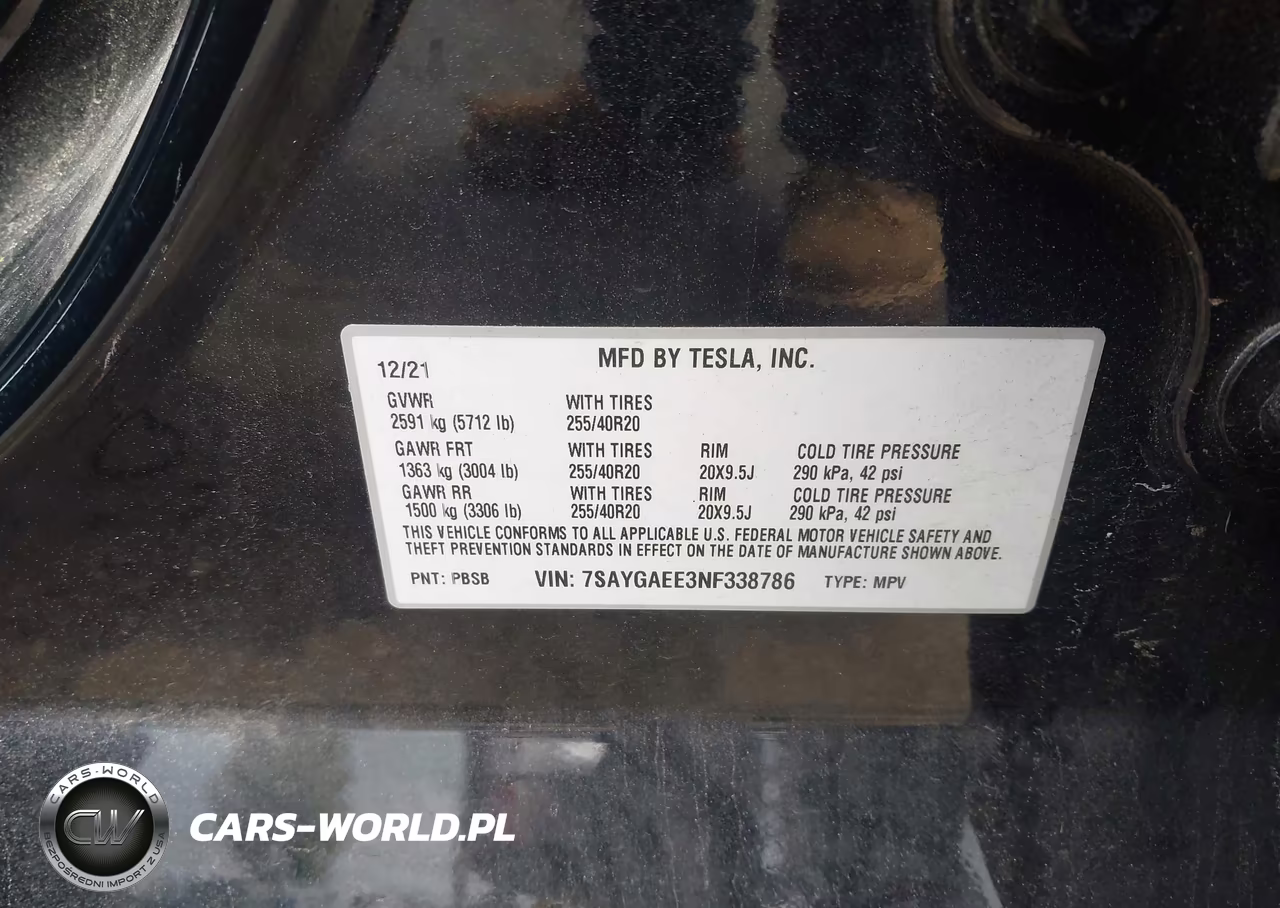 2022 Tesla Model Y Long Range Dual Motor All-Wheel Drive VIN:7SAYGAEE3NF338786 - 9
