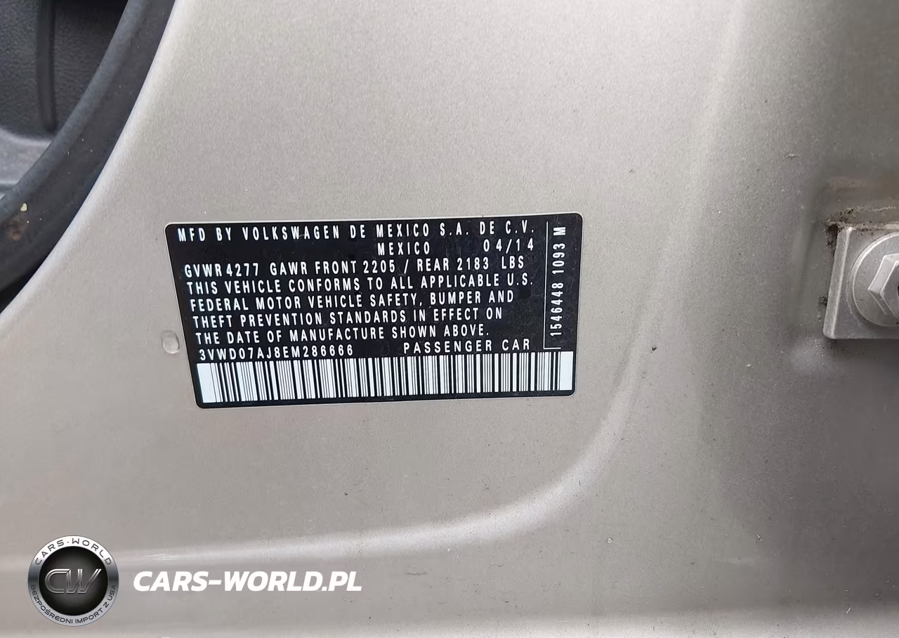 2014 Volkswagen Jetta 1.8T Se VIN:3VWD07AJ8EM286666 - 9