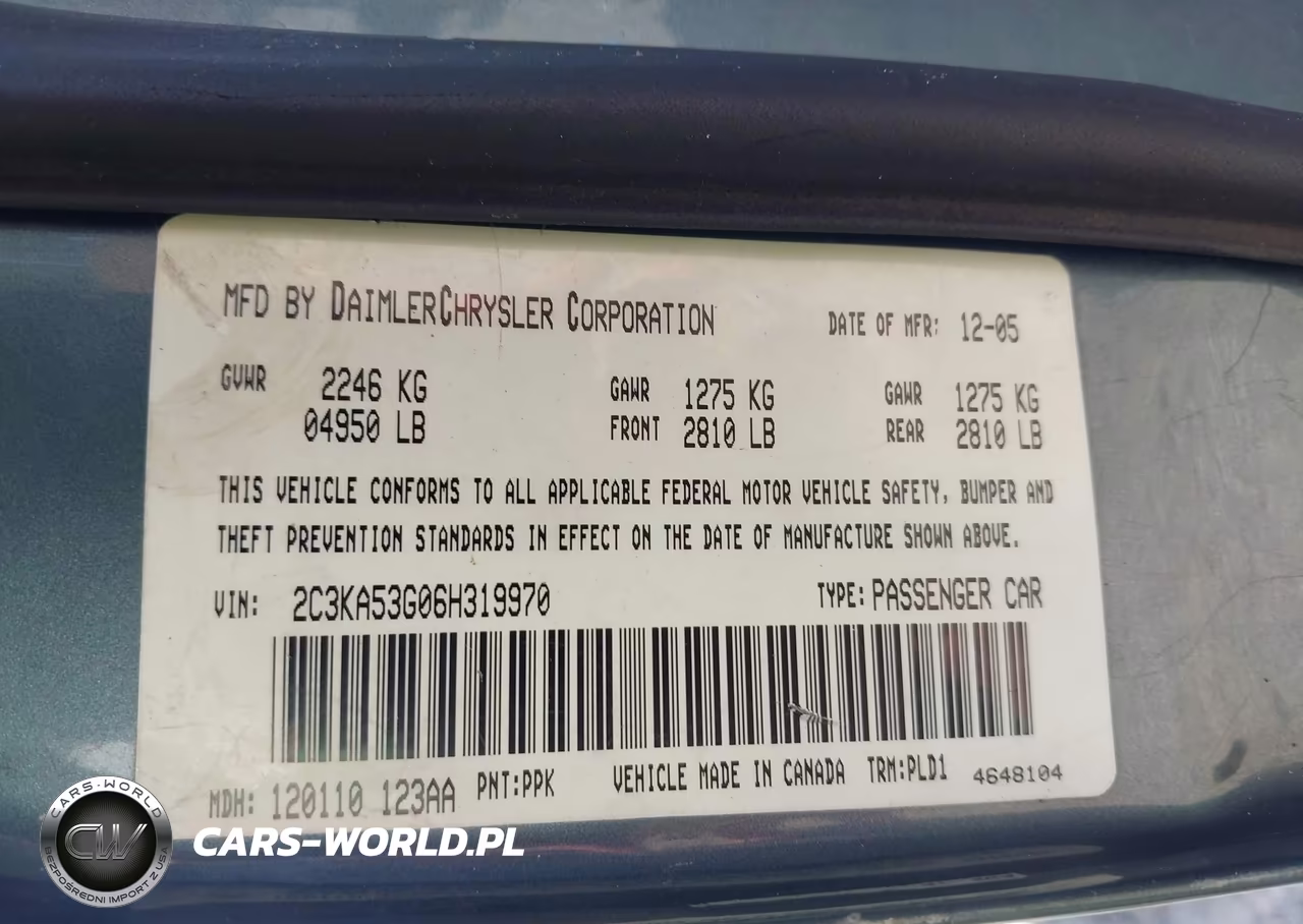 2006 Chrysler 300 Touring VIN:2C3KA53G06H319970 - 9
