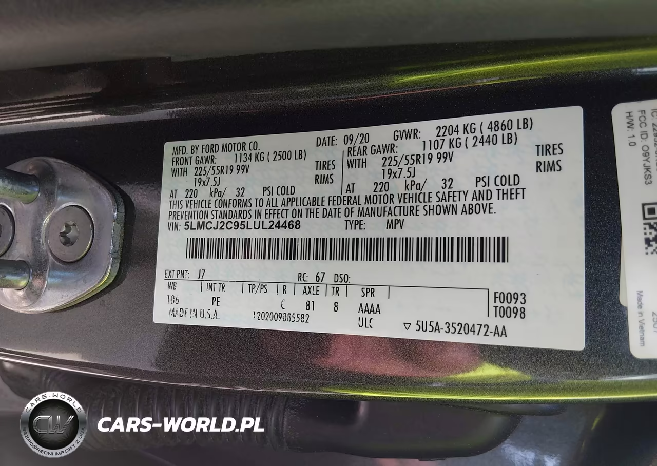 2020 Lincoln Corsair Reserve VIN:5LMCJ2C95LUL24468 - 9