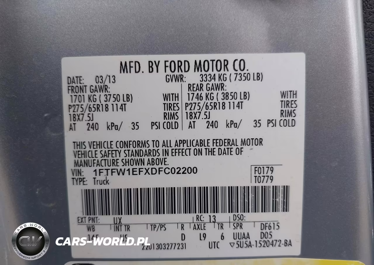 2013 Ford F-150 Fx4-King Ranch-Lariat-Platinum-Xl-Xlt VIN:1FTFW1EFXDFC02200 - 9