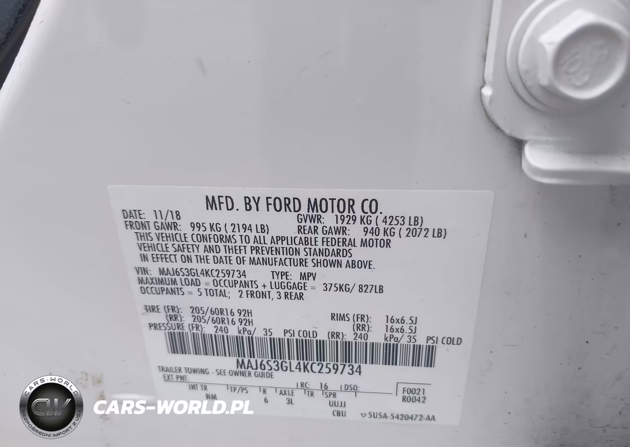 2019 Ford Ecosport Se VIN:MAJ6S3GL4KC259734 - 9