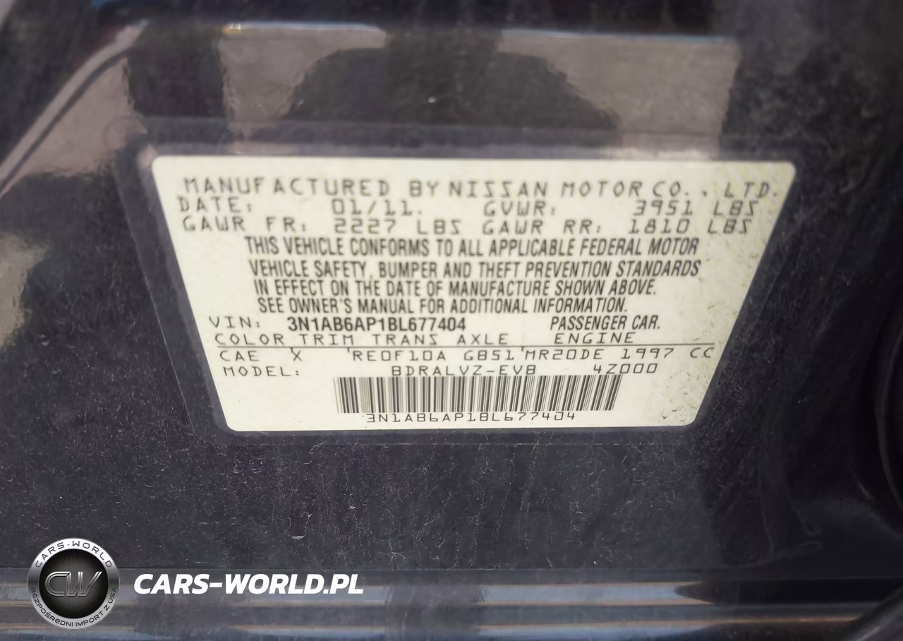 2011 Nissan Sentra 2.0Sl VIN:3N1AB6AP1BL677404 - 9