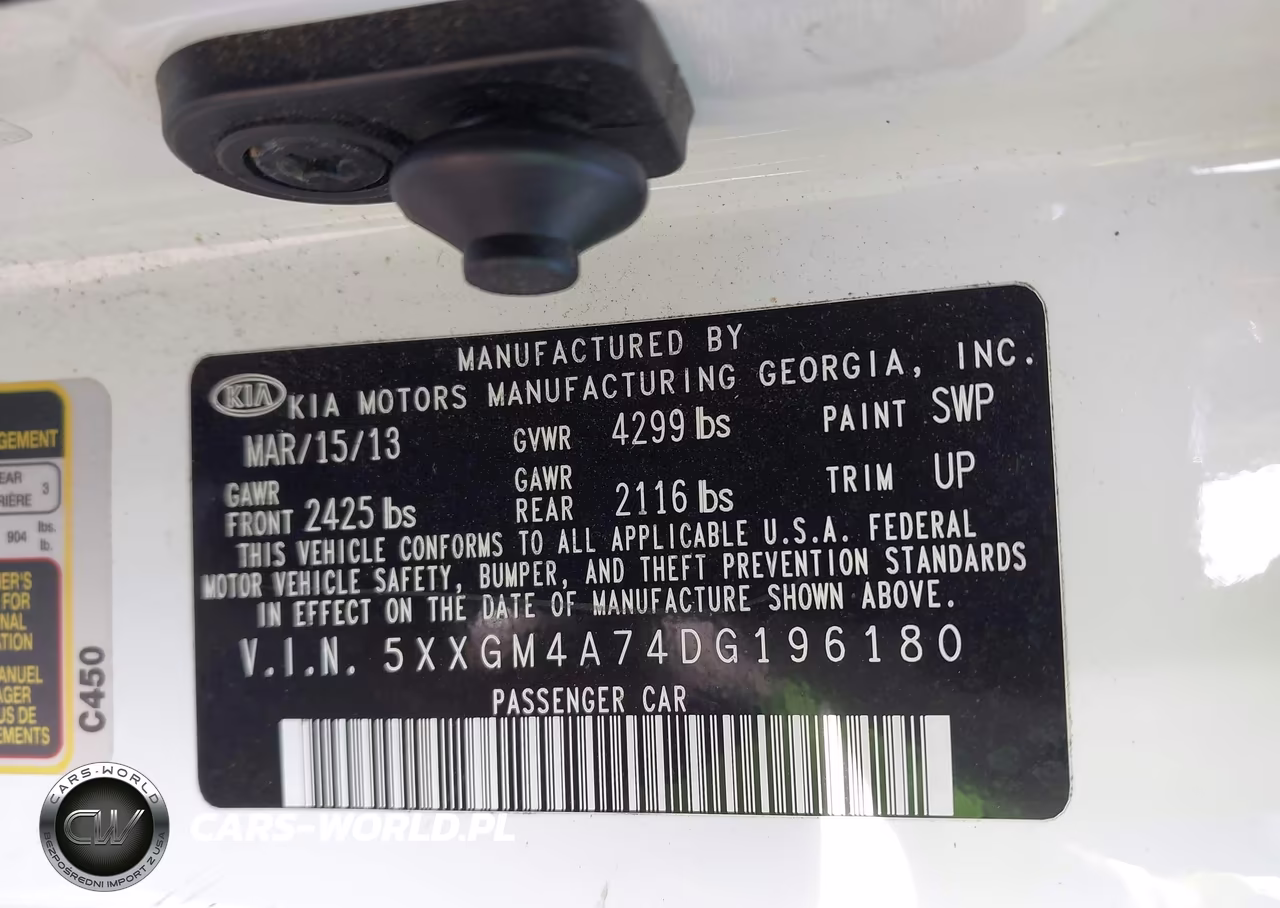 2013 Kia Optima Lx VIN:5XXGM4A74DG196180 - 9