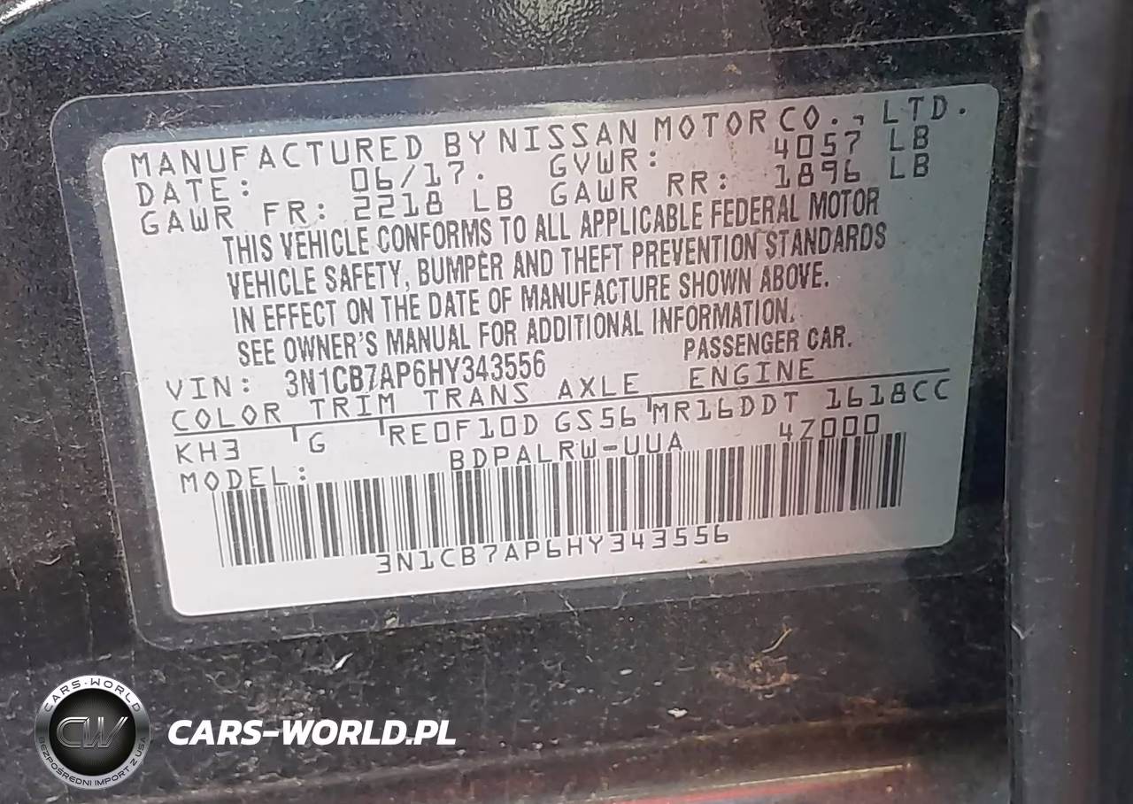 2017 Nissan Sentra Sr Turbo VIN:3N1CB7AP6HY343556 - 9