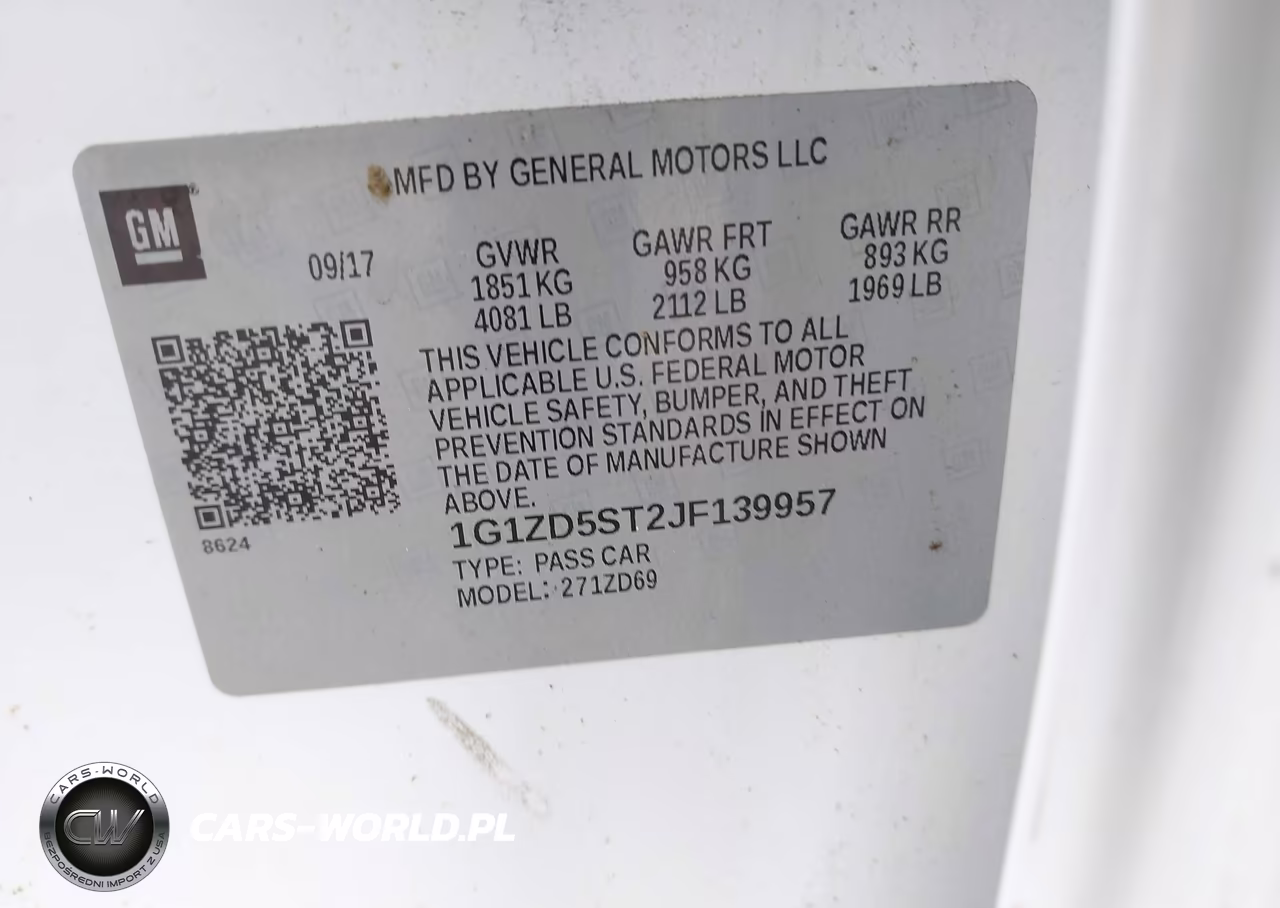 2018 Chevrolet Malibu Lt VIN:1G1ZD5ST2JF139957 - 9