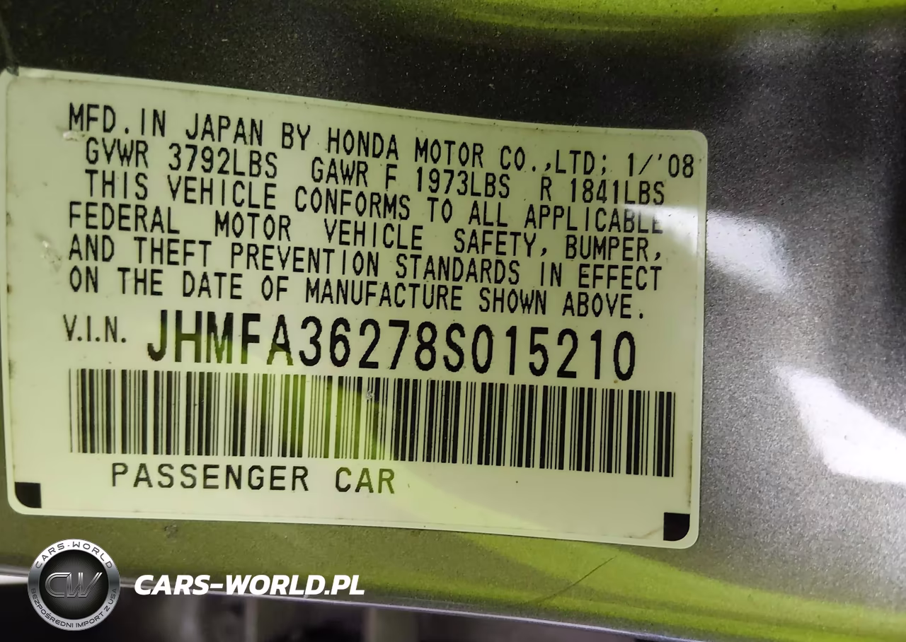 2008 Honda Civic Hybrid VIN:JHMFA36278S015210 - 9