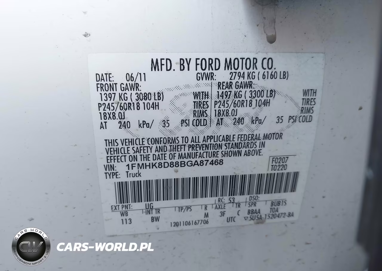 2011 Ford Explorer Xlt VIN:1FMHK8D88BGA87468 - 9