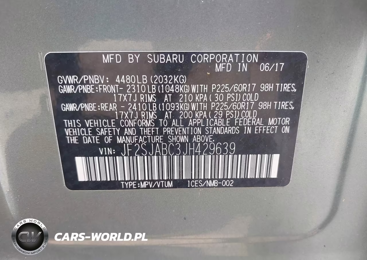 2018 Subaru Forester 2.5I VIN:JF2SJABC3JH429639 - 9