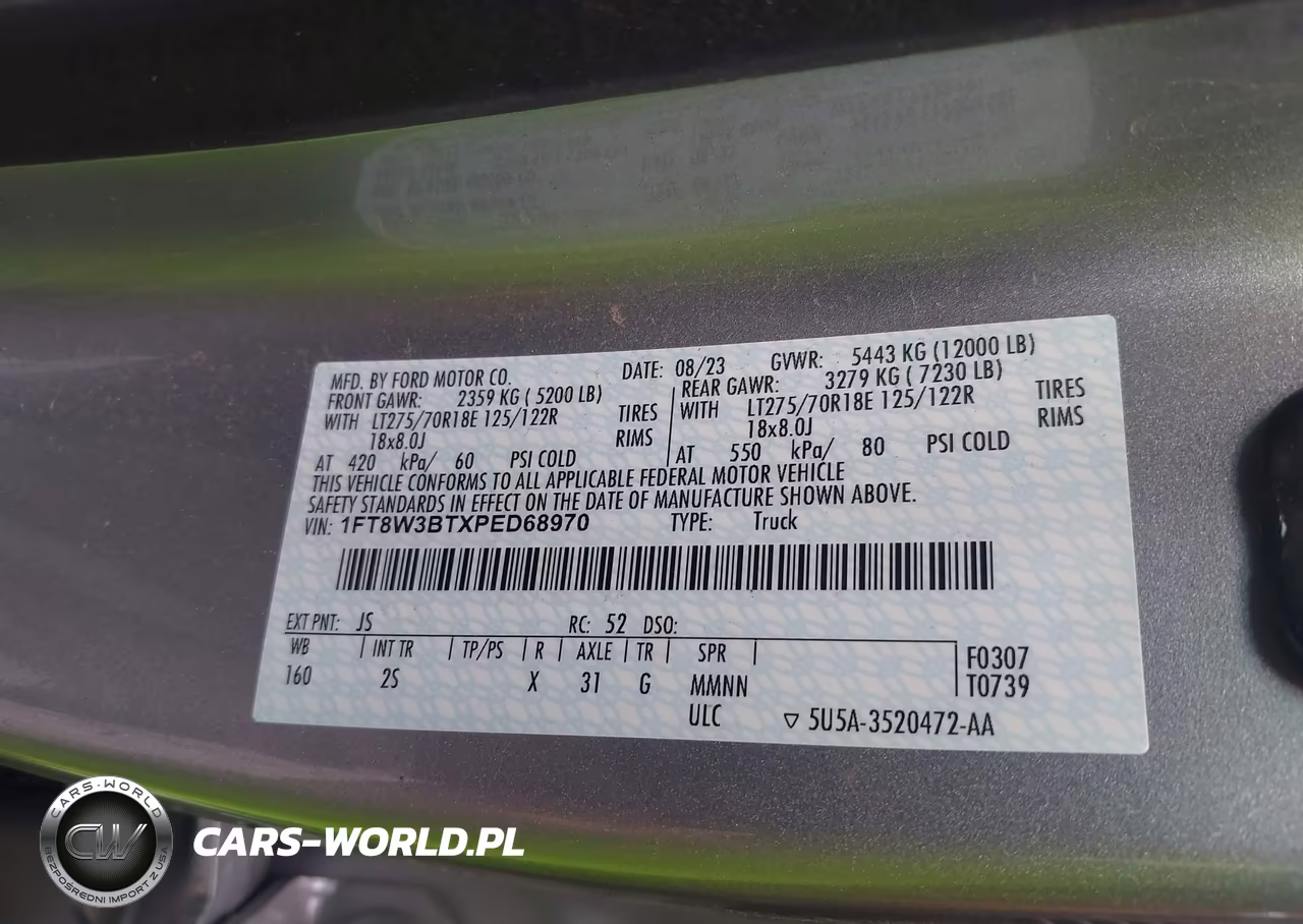 2023 Ford F-350 Xlt VIN:1FT8W3BTXPED68970 - 9
