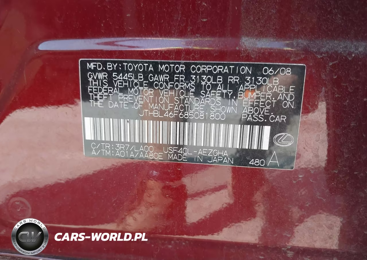 2008 Lexus Ls 460 VIN:JTHBL46F685081800 - 9