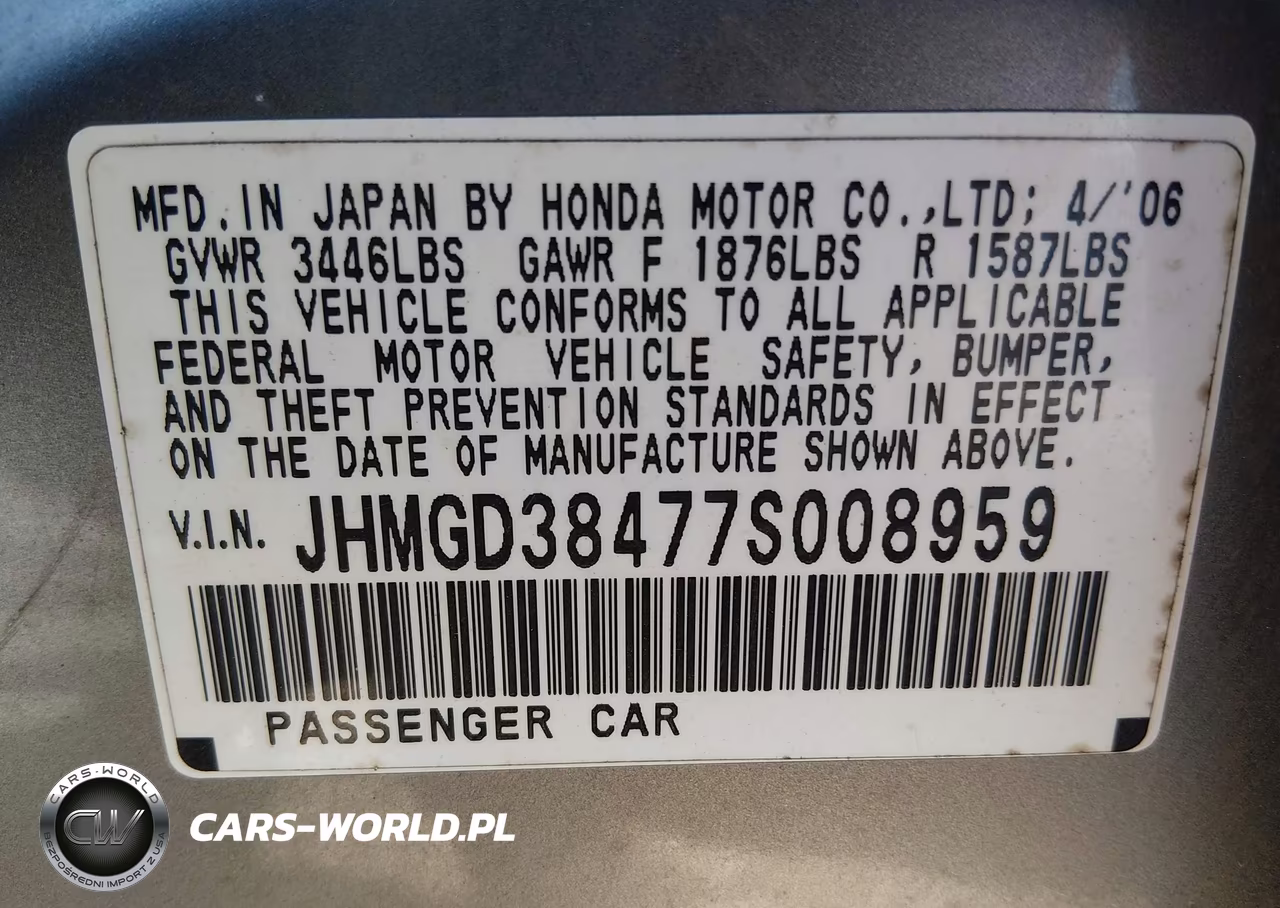 2007 Honda Fit VIN:JHMGD38477S008959 - 9