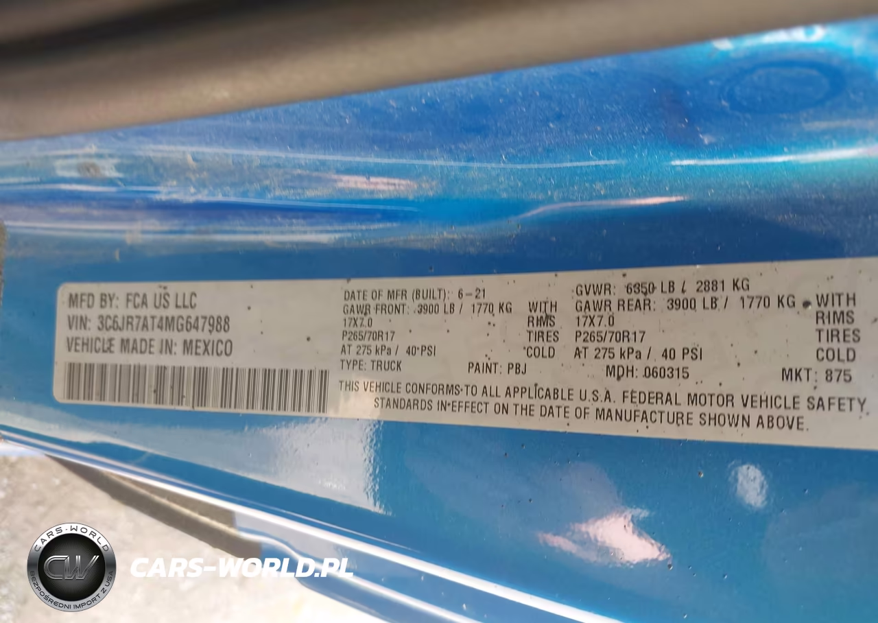 2021 Ram 1500 Classic Tradesman 4X4 6'4 Box VIN:3C6JR7AT4MG647988 - 9