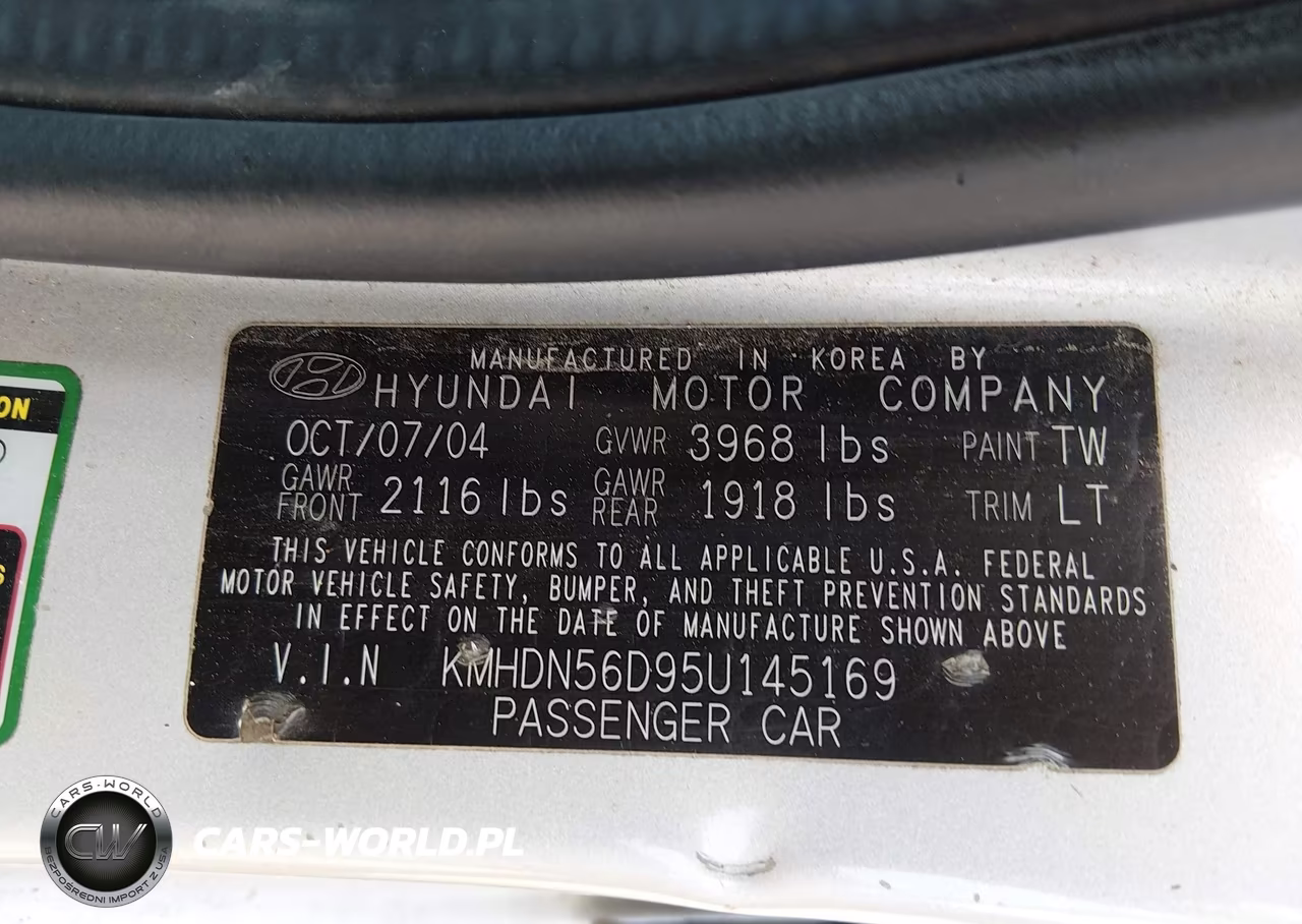 2005 Hyundai Elantra Gls-Gt VIN:KMHDN56D95U145169 - 9