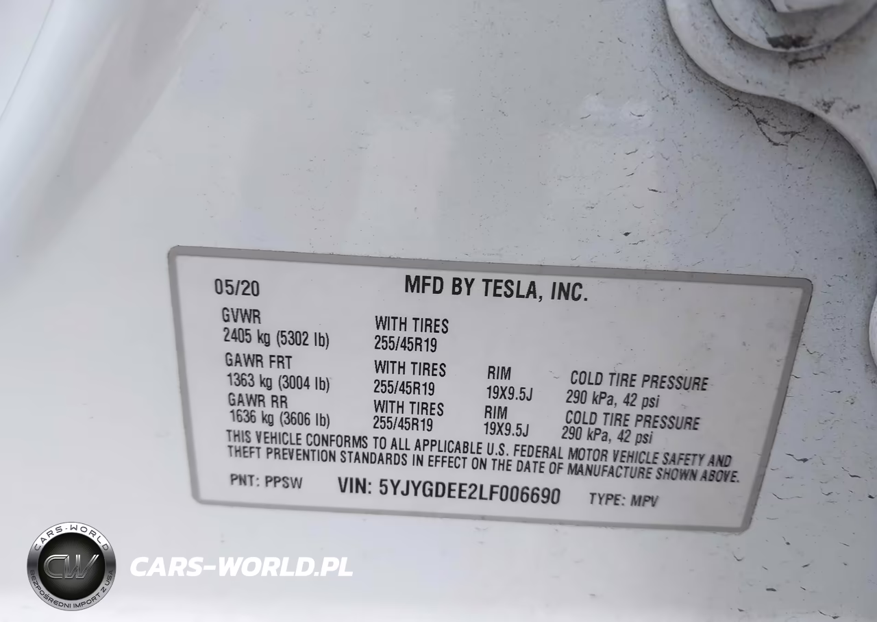 2020 Tesla Model Y Long Range Dual Motor All-Wheel Drive VIN:5YJYGDEE2LF006690 - 9