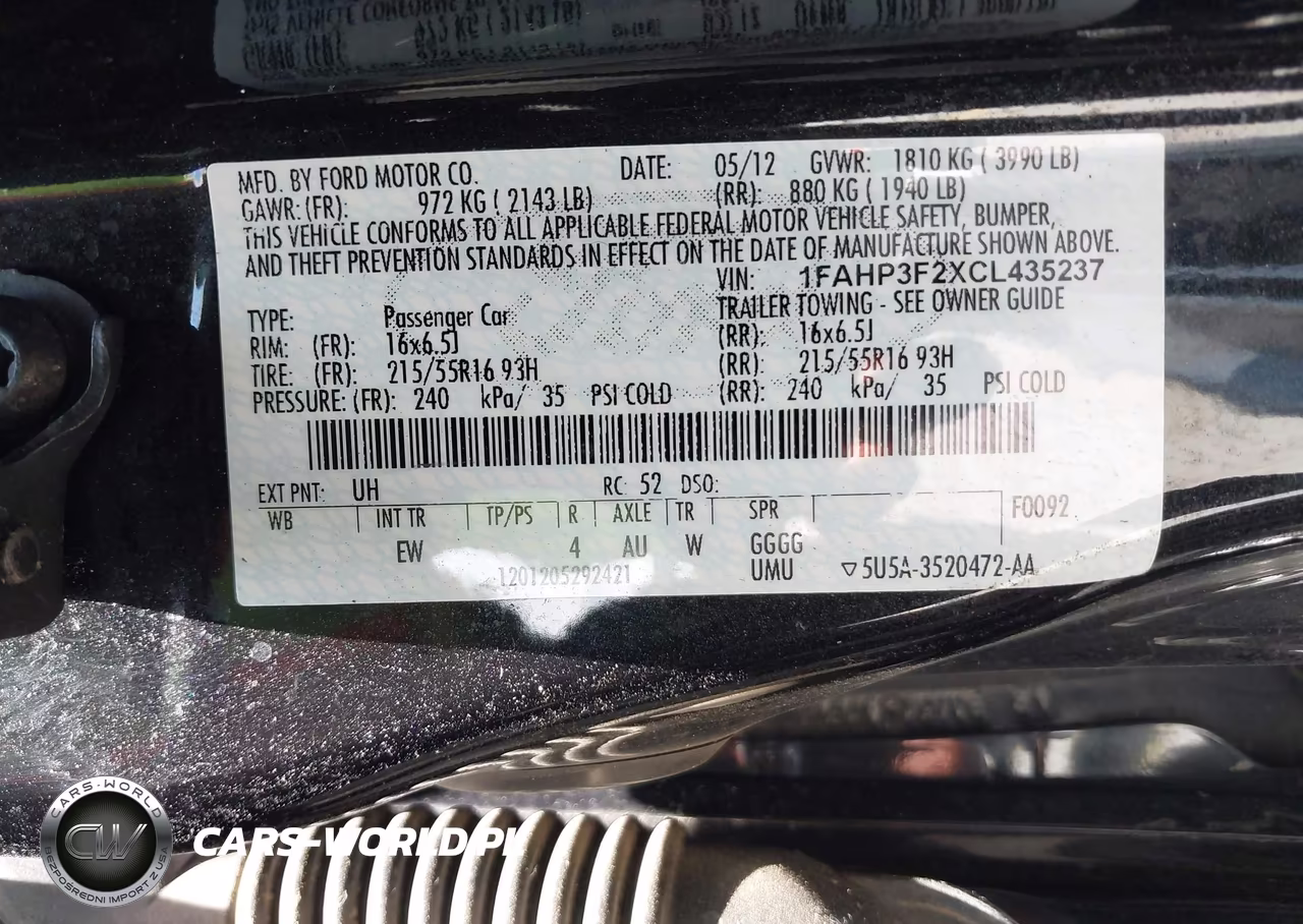 2012 Ford Focus Se VIN:1FAHP3F2XCL435237 - 9