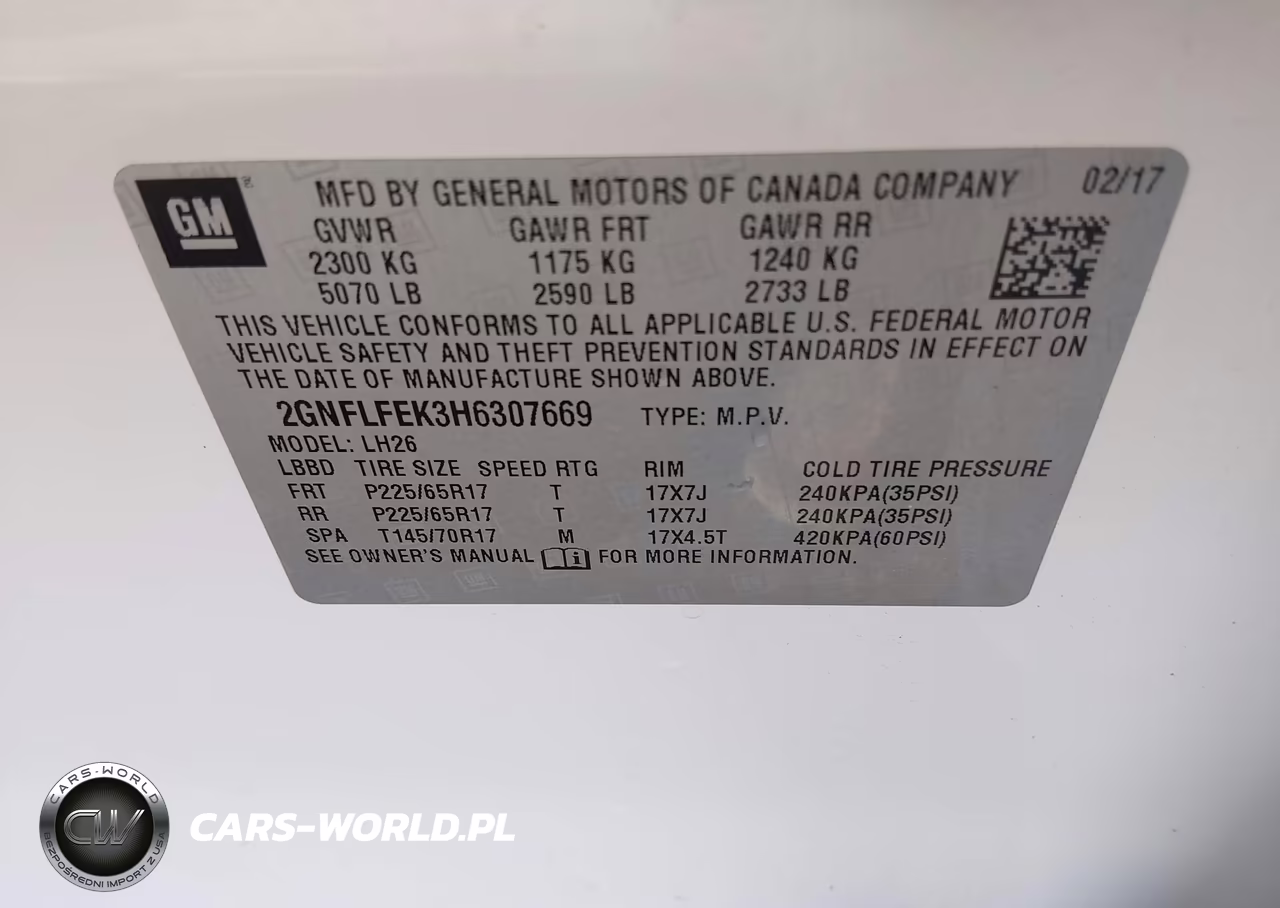 2017 Chevrolet Equinox Lt VIN:2GNFLFEK3H6307669 - 9