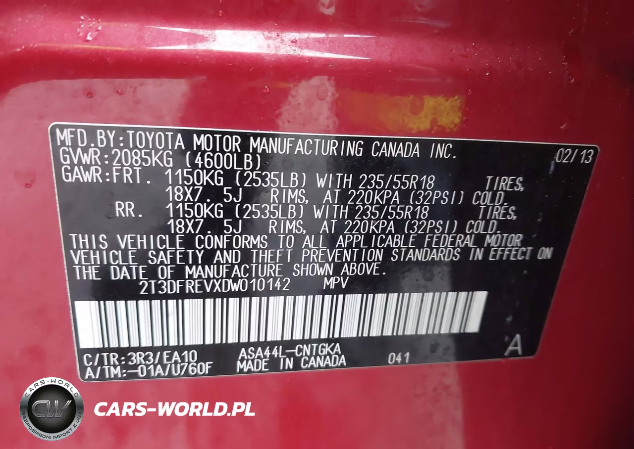 2013 Toyota Rav4 Limited VIN:2T3DFREVXDW010142 - 9