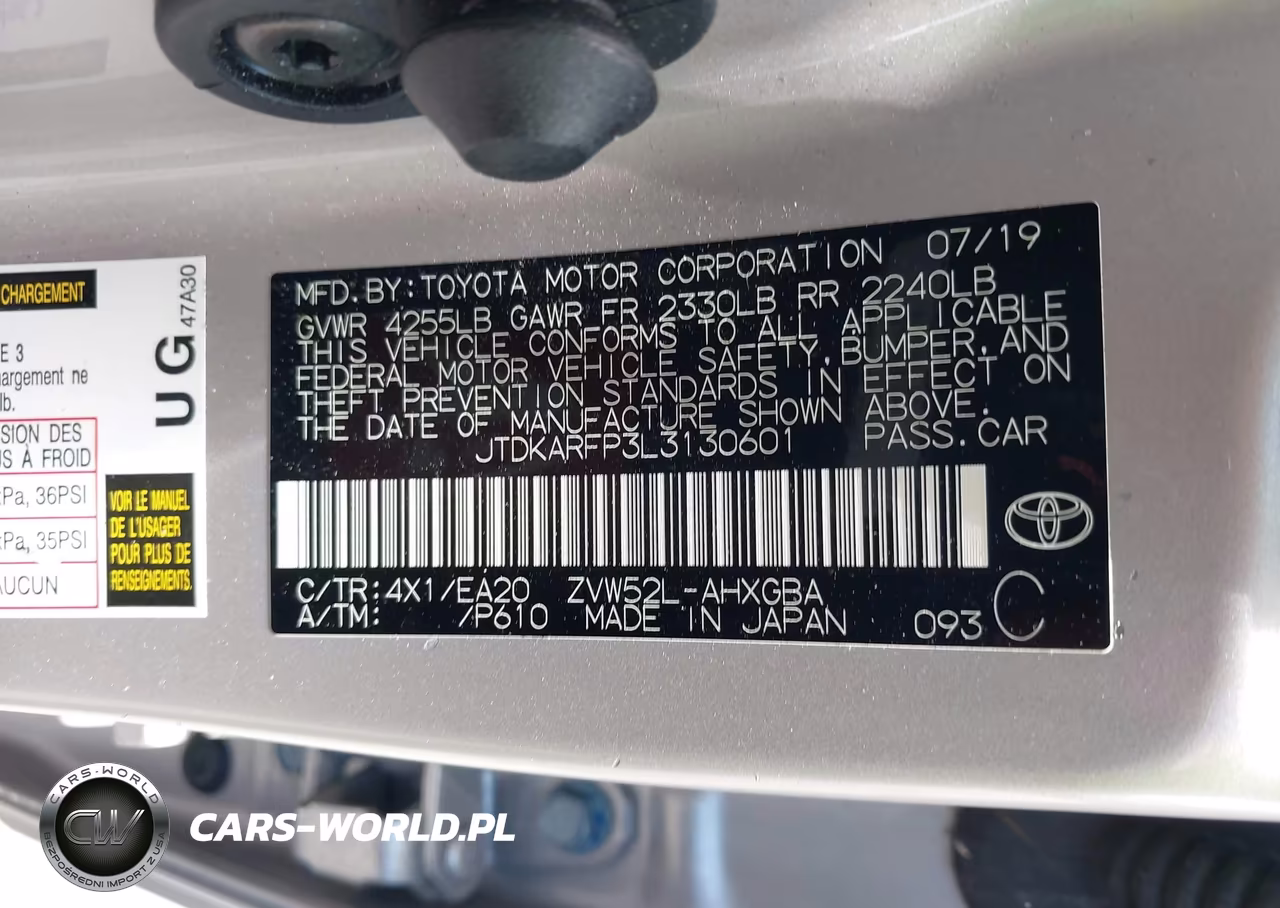 2020 Toyota Prius Prime Xle VIN:JTDKARFP3L3130601 - 9