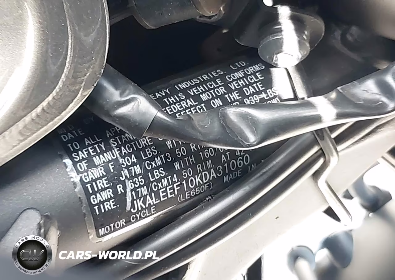 2019 Kawasaki Kle650 F VIN:JKALEEF10KDA31060 - 10