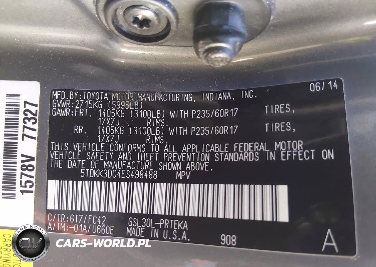 2014 Toyota Sienna Le VIN:5TDKK3DC4ES498488 - 9