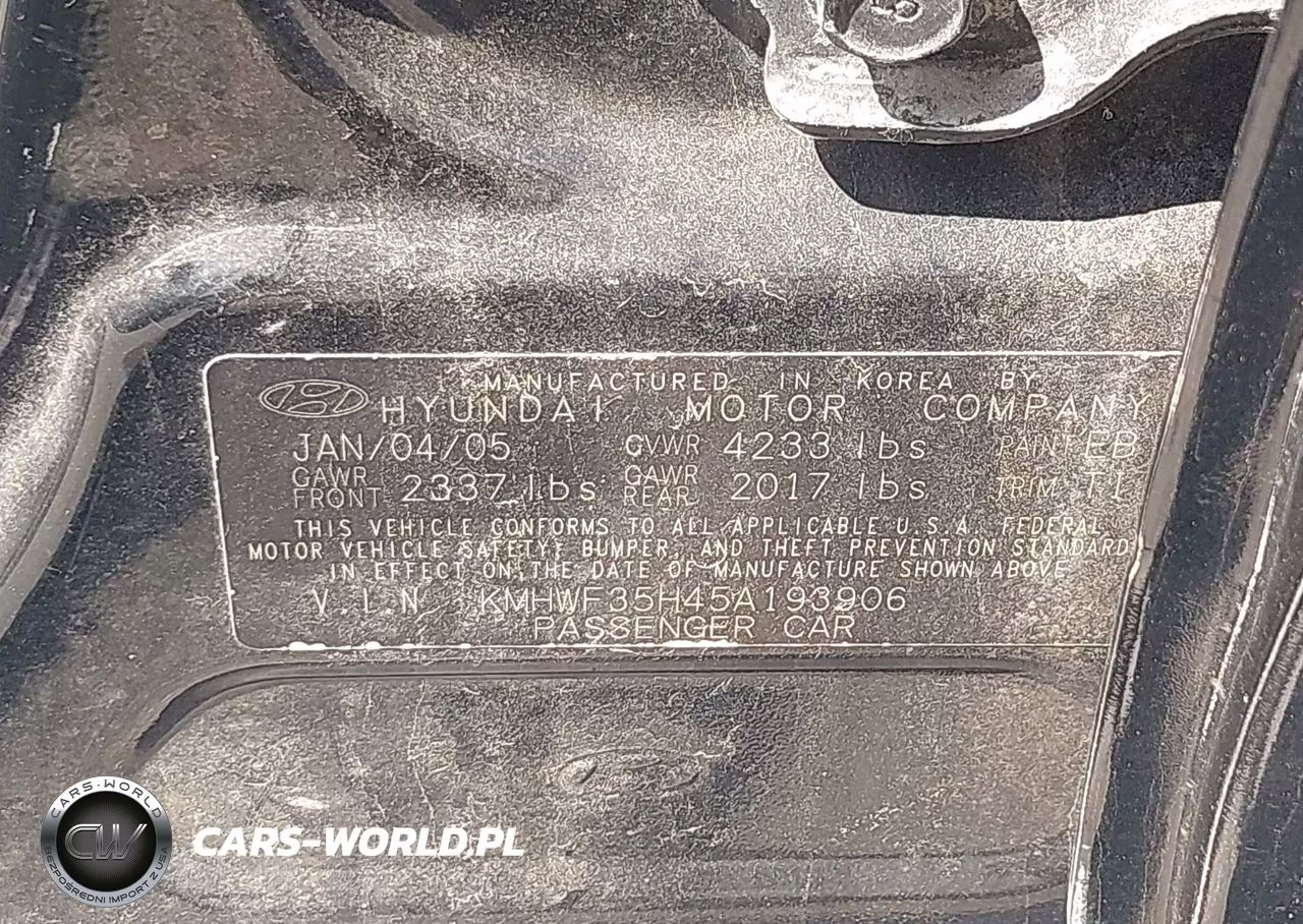 2005 Hyundai Sonata Gls-Lx VIN:KMHWF35H45A193906 - 9