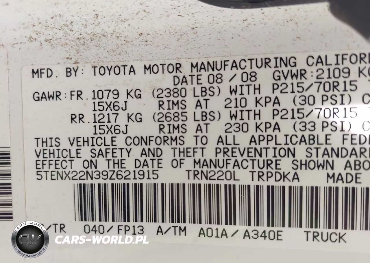 2009 Toyota Tacoma VIN:5TENX22N39Z621915 - 9