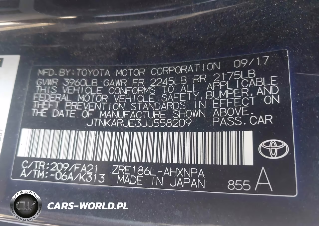 2018 Toyota Corolla Im VIN:JTNKARJE3JJ558209 - 9