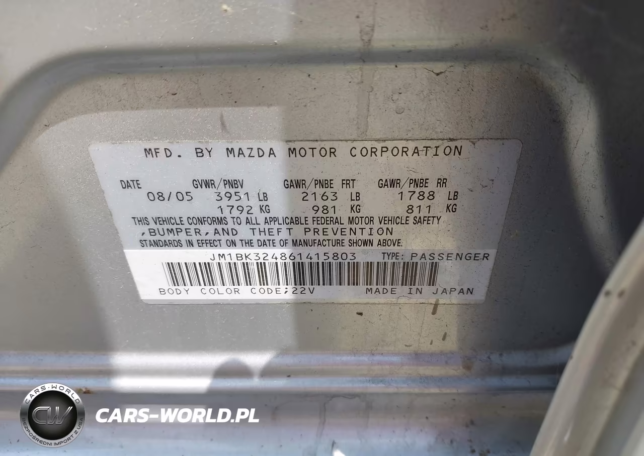 2006 Mazda Mazda3 S Touring VIN:JM1BK324861415803 - 9