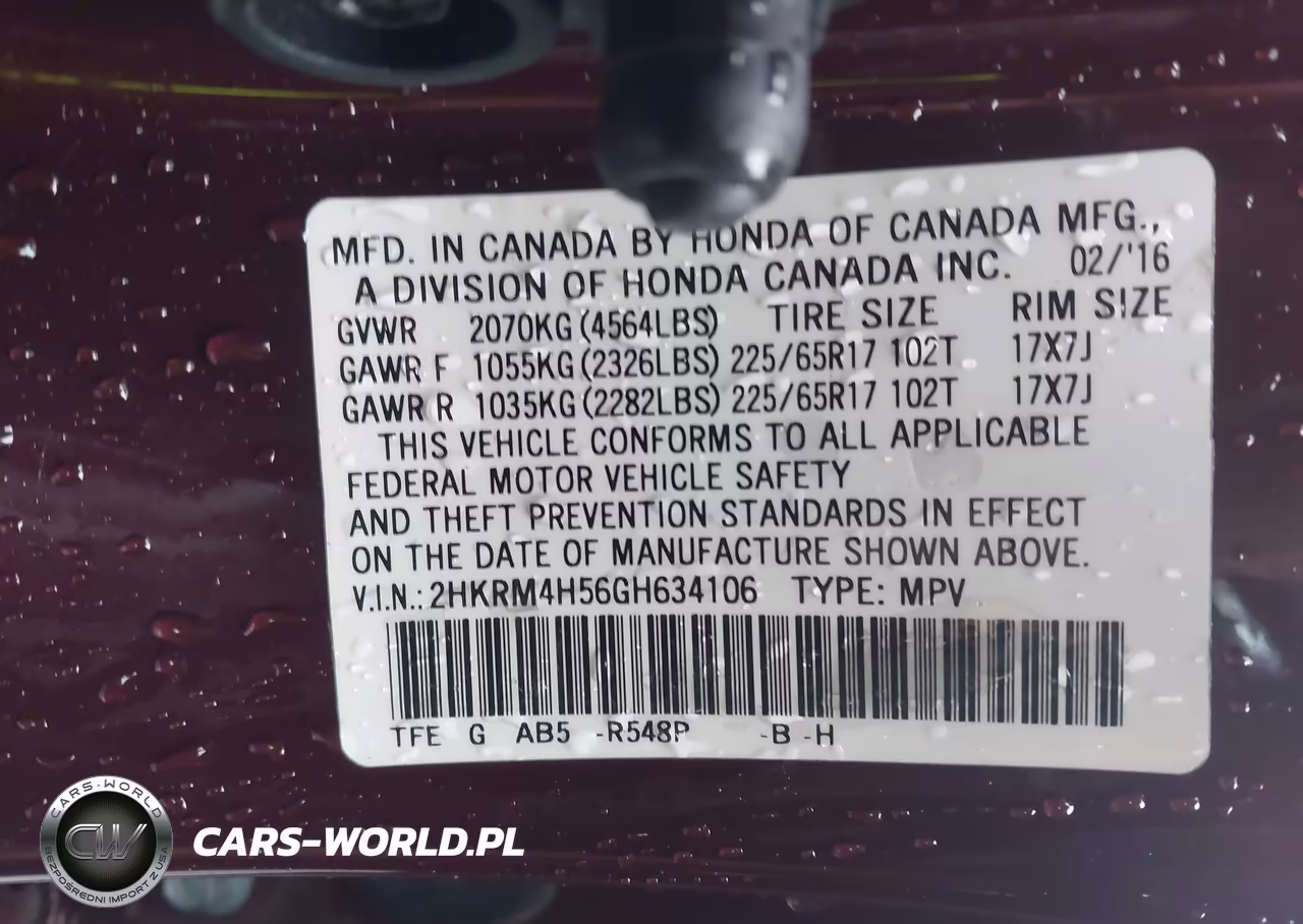 2016 Honda Cr-V Ex VIN:2HKRM4H56GH634106 - 9