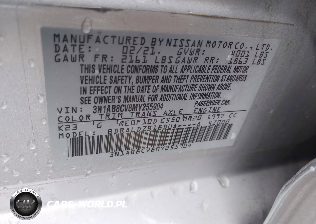 2021 Nissan Sentra Sv Xtronic Cvt VIN:3N1AB8CV8MY255904 - 9