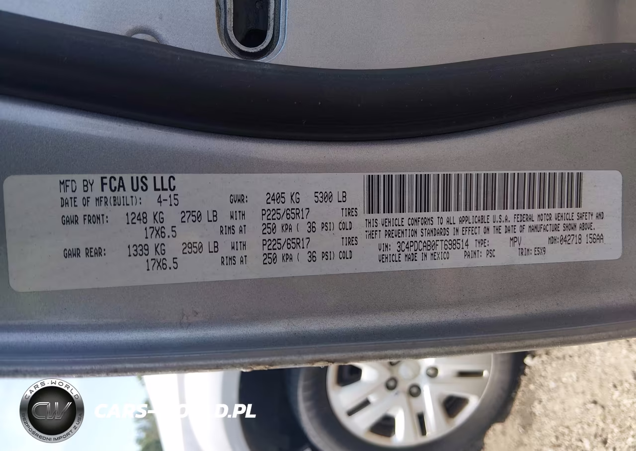 2015 Dodge Journey American Value Pkg VIN:3C4PDCAB0FT698514 - 9