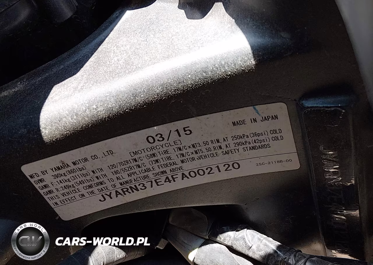 2015 Yamaha Fj09 VIN:JYARN37E4FA002120 - 10