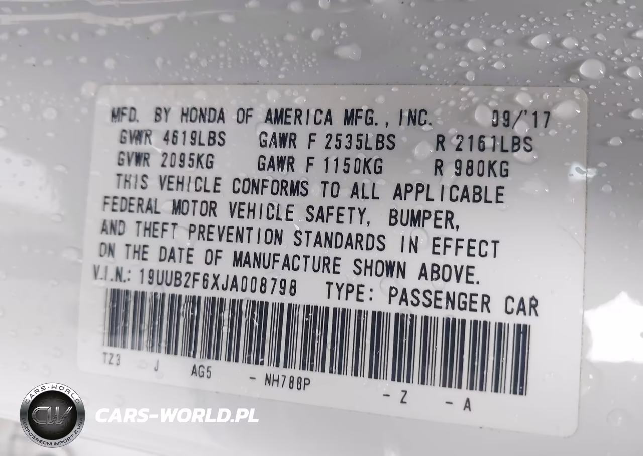 2018 Acura Tlx VIN:19UUB2F6XJA008798 - 9