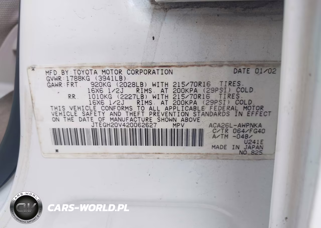 2002 Toyota Rav4 VIN:JTEGH20V420062627 - 9