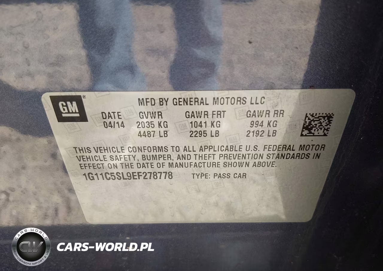2014 Chevrolet Malibu 1Lt VIN:1G11C5SL9EF278778 - 9