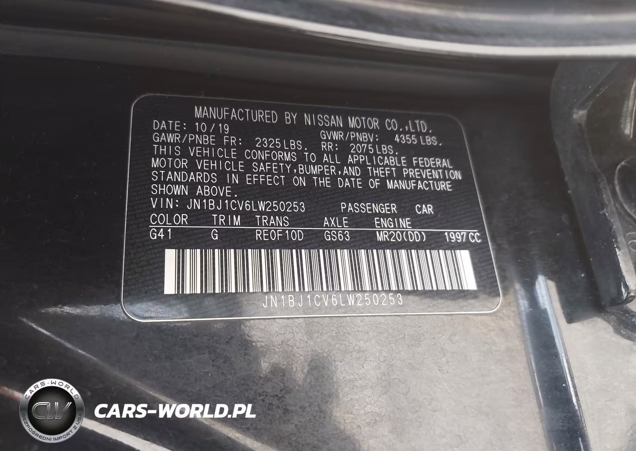 2020 Nissan Rogue Sport Sl Fwd Xtronic Cvt VIN:JN1BJ1CV6LW250253 - 9