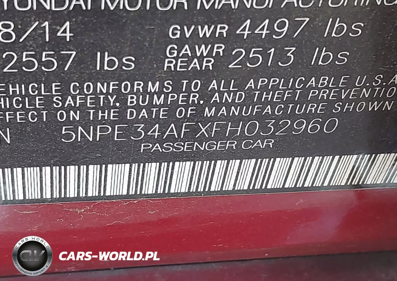 2015 Hyundai Sonata Sport VIN:5NPE34AFXFH032960 - 9