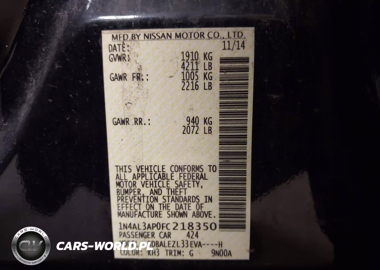 2015 Nissan Altima 2.5 S VIN:1N4AL3AP0FC218350 - 9