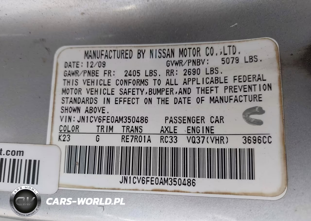 2010 Infiniti G37 VIN:JN1CV6FE0AM350486 - 9