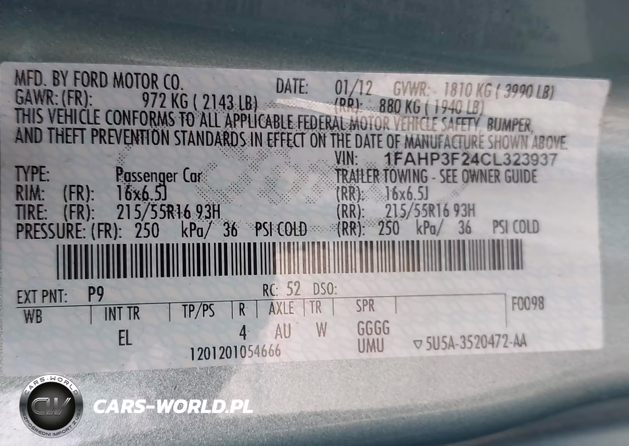 2012 Ford Focus Se VIN:1FAHP3F24CL323937 - 9