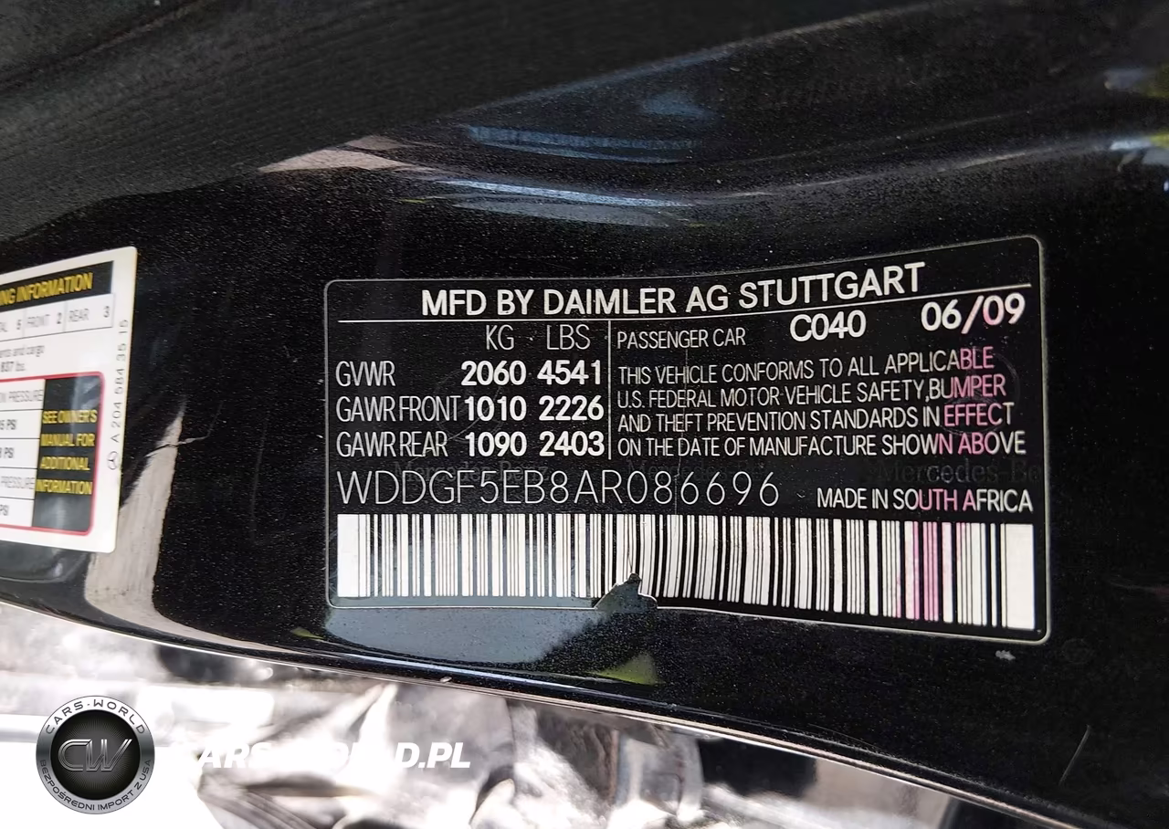 2010 Mercedes-Benz C 300 Luxury-Sport VIN:WDDGF5EB8AR086696 - 9
