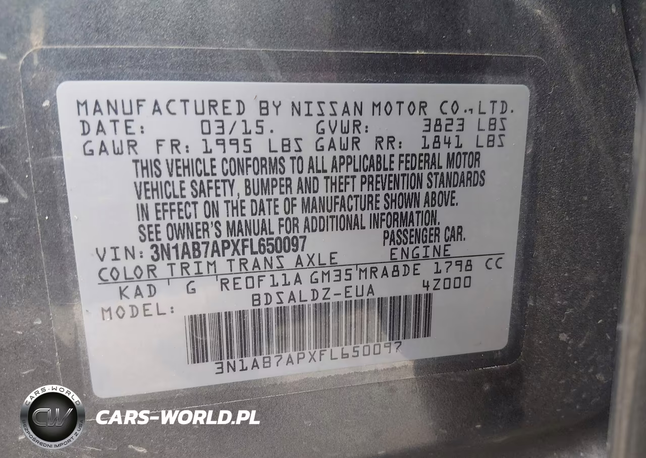 2015 Nissan Sentra Fe+ S-S-Sl-Sr-Sv VIN:3N1AB7APXFL650097 - 9