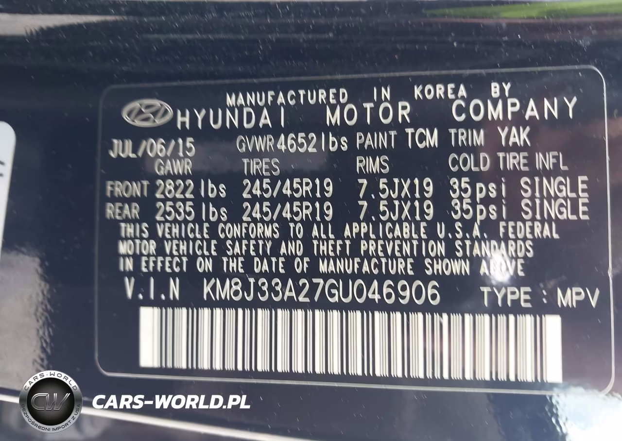 2016 Hyundai Tucson Limited VIN:KM8J33A27GU046906 - 9