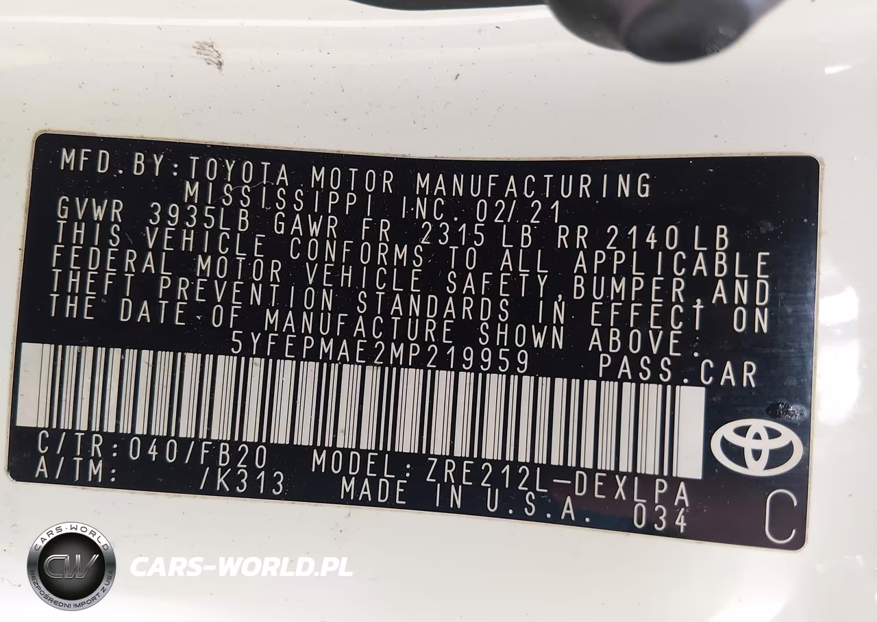 2021 Toyota Corolla Le VIN:5YFEPMAE2MP219959 - 9